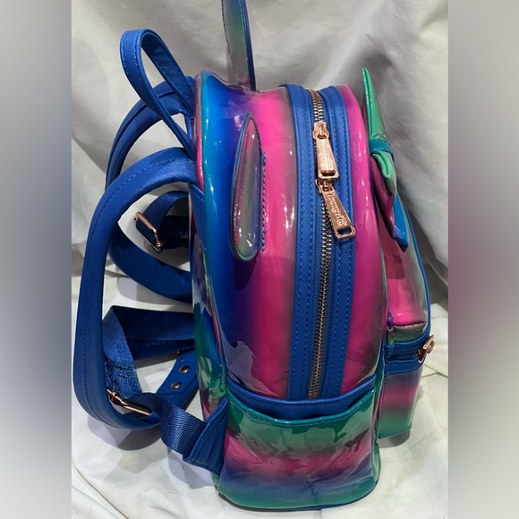 Loungefly/Disney Minnie Mouse multi color stripped mini backpack - Picture 7 of 12